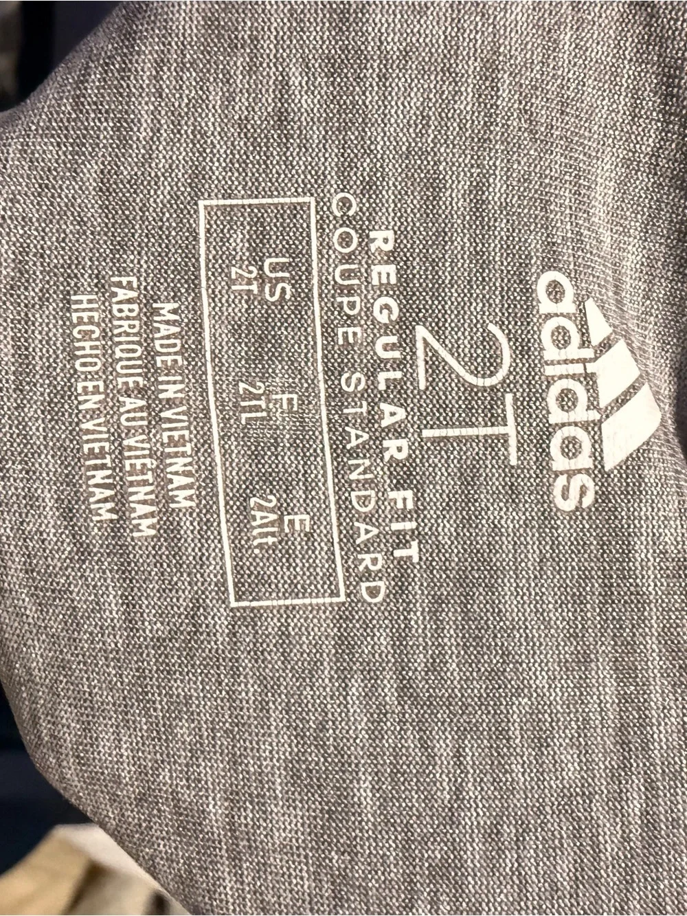 Adidas Toddler 2-Piece Athletic Set Gray Logo Tee & Navy Shorts Size 2T